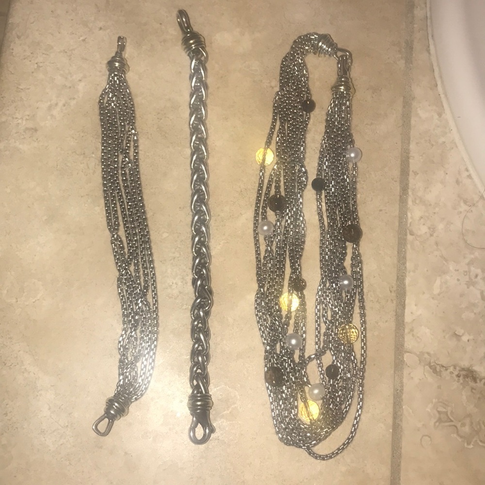 2 yurman bracelets and a necklace.